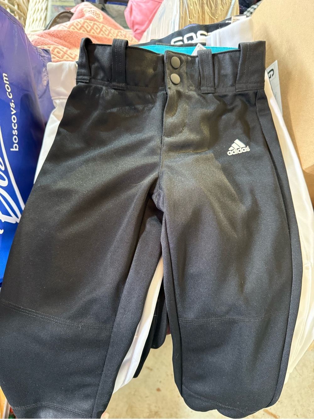 adidas Kids Black softball pants